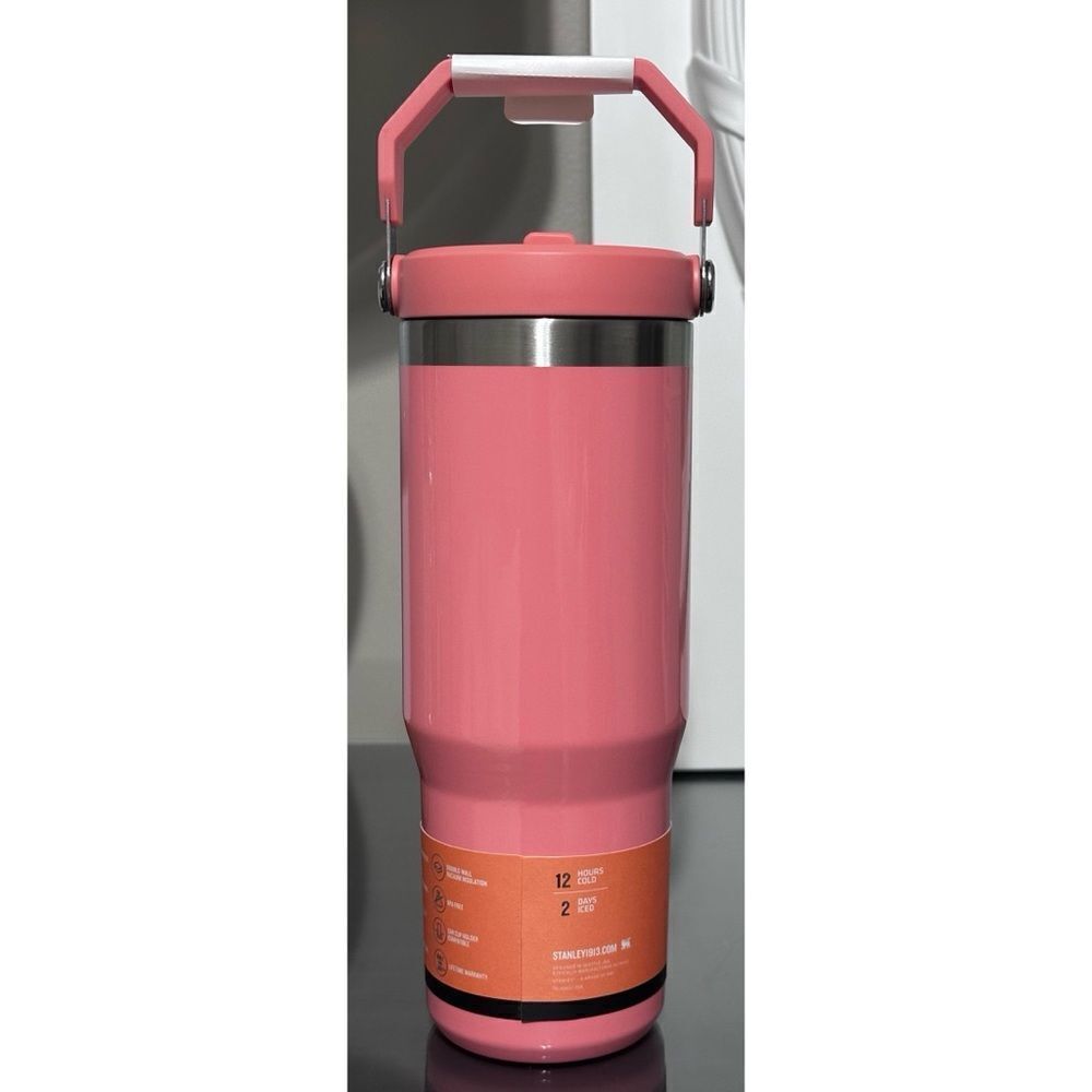 Stanley X‎ e.l.f 30oz Stainless Steel IceFlow Flip Straw Tumbler -CORAL FIXATION - Picture 3 of 5